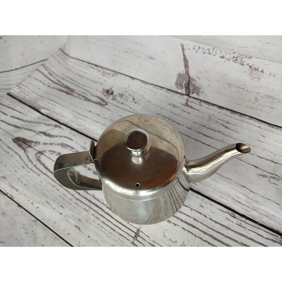 Winco Stainless Goose Neck 20 Oz Tea Pot 4 Cup Coffee Carafe Infusing kettle - Picture 3 of 9